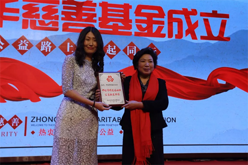 橋東婦聯田主席向基金會授牌 橋東婦聯田主席向基金會授牌